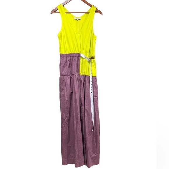 TIBI Cotton Poplin Colorblock Jumpsuit - Picture 4 of 14